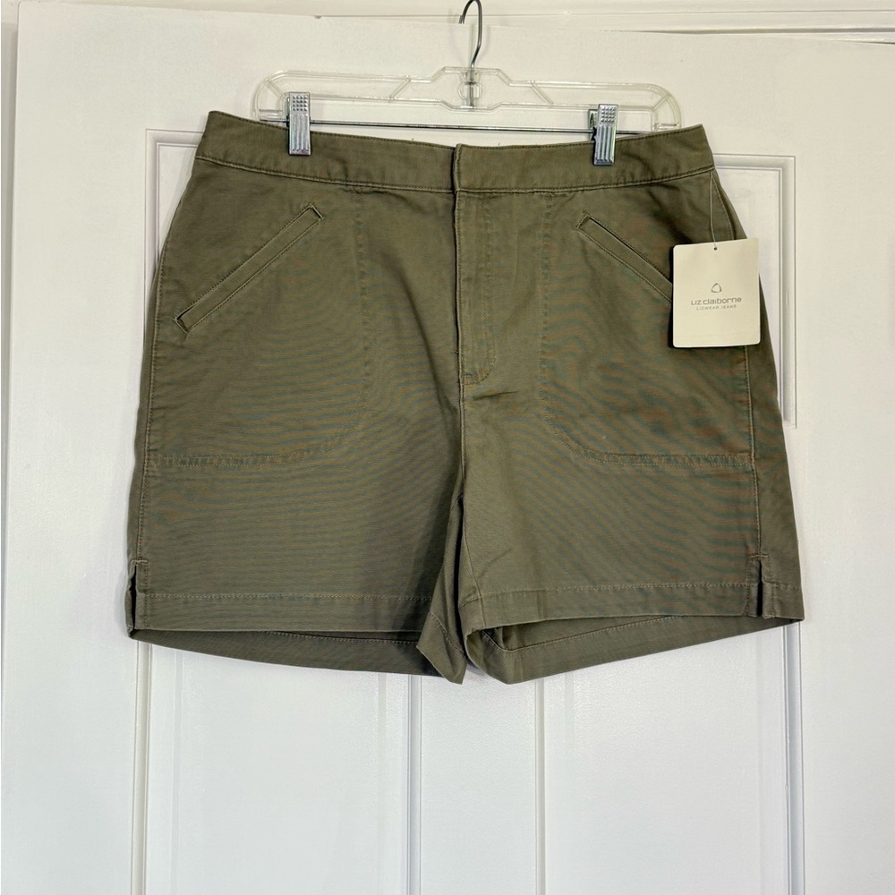 Liz Claiborne Green Jean Shorts Classic Cotton Blend